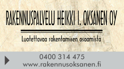 Rakennuspalvelu Heikki I. Oksanen Oy logo